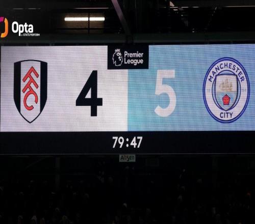 不走運，富勒姆成為英超歷史第三支主場打進(jìn)4球卻告負(fù)的球隊