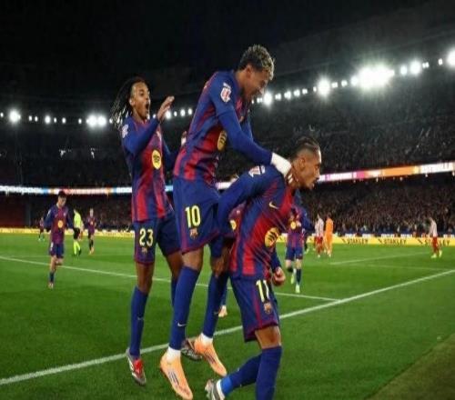 西甲：巴薩主場力克奧薩蘇納，領(lǐng)先皇馬7分穩(wěn)居榜首