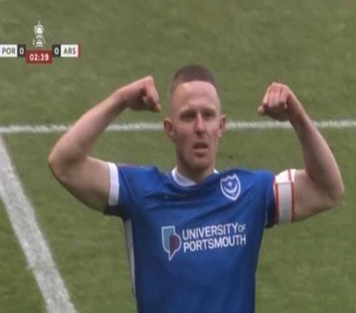 朴茨茅斯前锋毕晓普：比赛很精彩，我们给枪手施加了很大压力