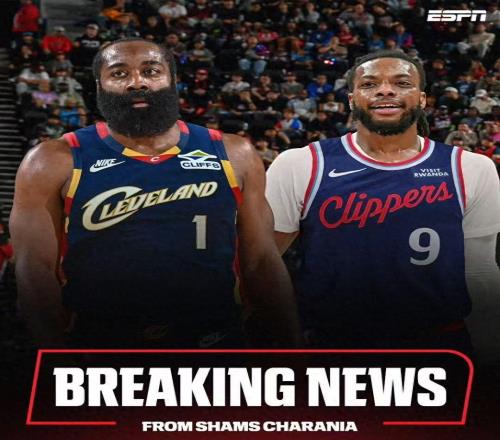 NBA一夜3消息，8人大交易達(dá)成，小卡入選全明星，哈登加盟騎士隊(duì)