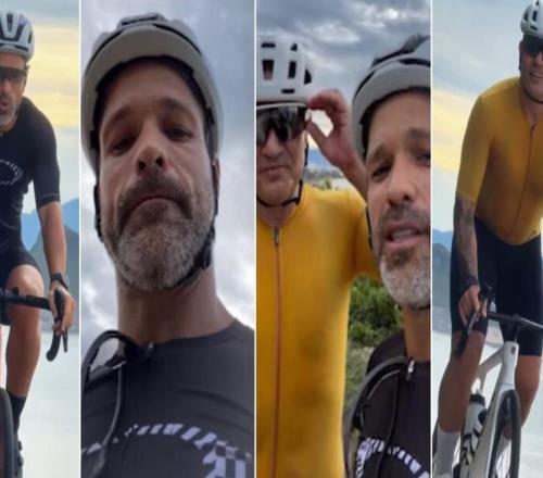 愜意，卡納瓦羅在里約和巴西前國腳迭戈一起騎自行車