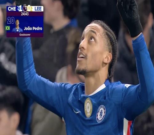 26場(chǎng)10球，若昂佩德羅追平個(gè)人單賽季英超最多進(jìn)球紀(jì)錄