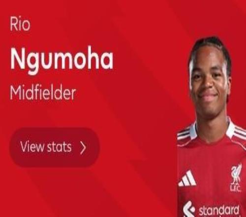 兜射破門(mén)，17歲小將恩古莫哈當(dāng)選利物浦vs富勒姆全場(chǎng)最佳球員