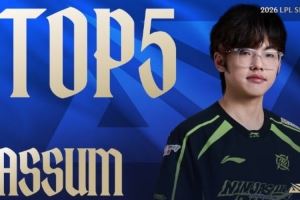 LPL第二賽段W1D3每日TOP5：Assum靈巧微步，蓮花綻放斬雙敵