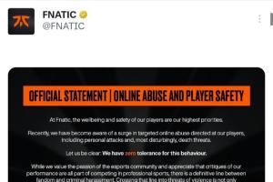 FNC俱樂(lè)部發(fā)布聲明保障選手安全：對(duì)網(wǎng)絡(luò)暴力與死亡威脅零容忍