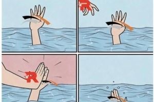 哈哈哈哈哈！韓網(wǎng)看HLE出局做梗圖：撈你上來拍掌慶祝你出局