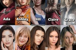 卡普空這審美還真不賴！卡普空旗下人氣游戲角色對比真人臉模