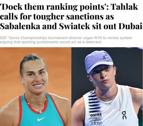 卡費爾尼科夫針對WTA1000迪拜站的退賽潮為迪拜賽事總監(jiān)發(fā)聲