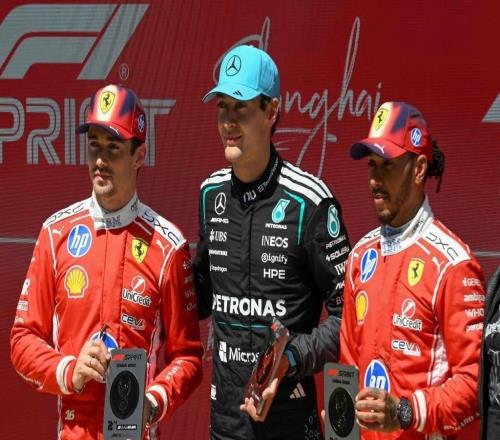 F1上海站沖刺賽：拉塞爾奪冠，法拉利車隊位居二三