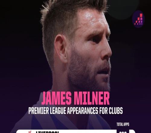 只差一场，米尔纳将追平巴里保持的英超历史出场纪录