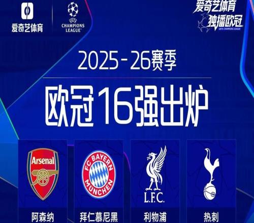 欧冠16强出炉：英超6队！亚特兰大意甲独苗博德闪耀最大黑马