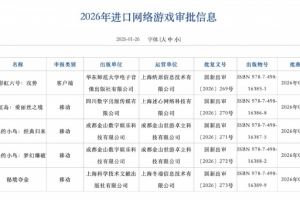 1月网络游戏审批信息：177款游戏获批《愤怒的小鸟》等在列