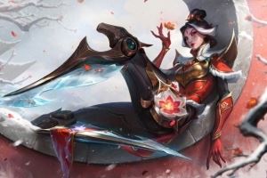 英雄联盟发布踏雪寻梅皮肤原画：四季变换，花开的时节即将到来