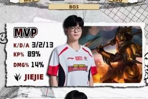 jiejie赛后更新动态：终于赢辣！