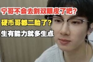 宝蓝：Ning不会也割双眼皮了吧，硬币哥二胎了有能力就多生点！