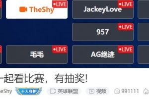 涵艺：这theshy直播间热度比官方还高啊要是Uzi也开播谁高些
