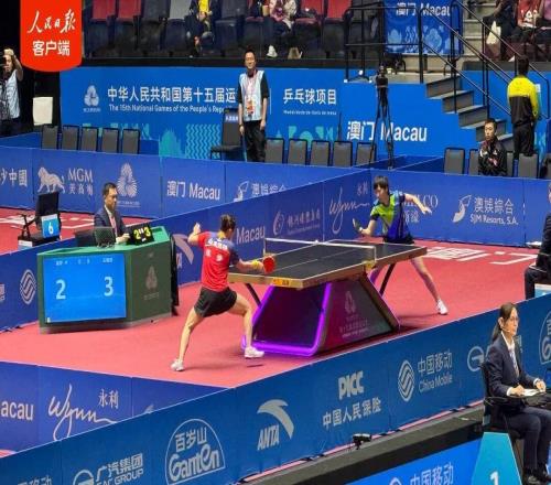 孙颖莎全运会女单决赛将再次对阵王曼昱